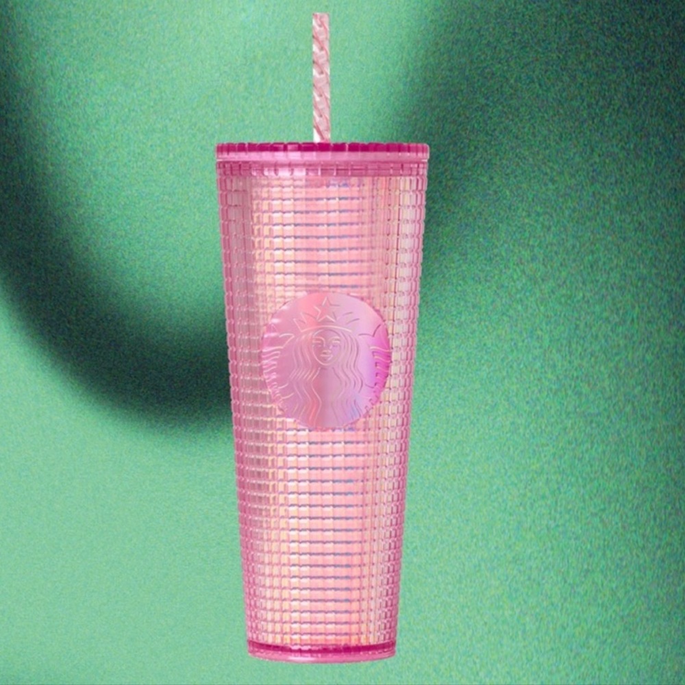 Starbucks pink holiday 2020 disco cup